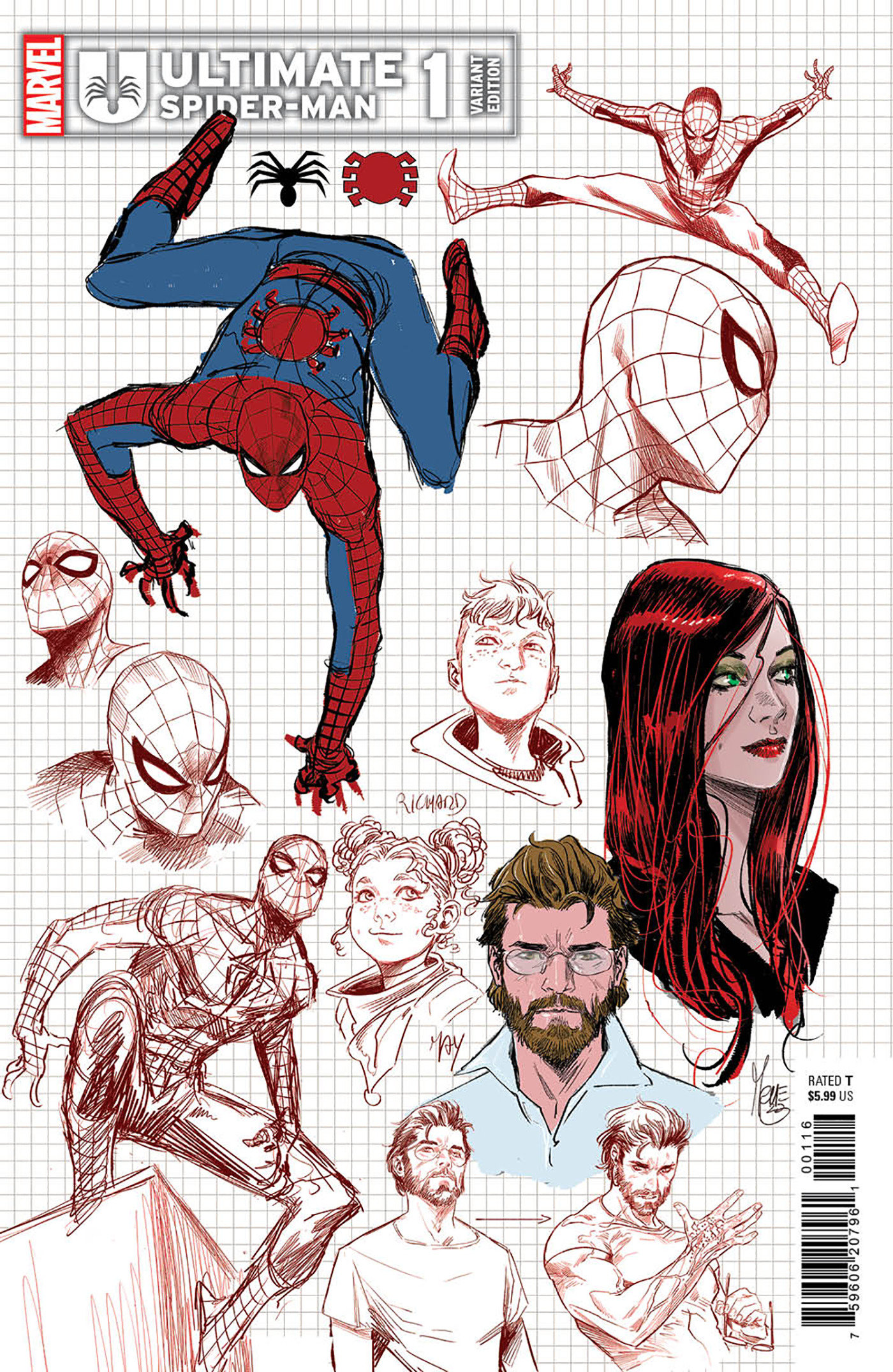 Ultimate Spider-Man #1 Marco Checchetto Design Variant 1 for 10 Incentive