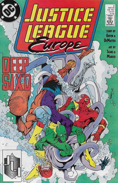 Justice League Europe #2 [Direct]-Very Good (3.5 – 5) Bart Sears Cover And Interior Art