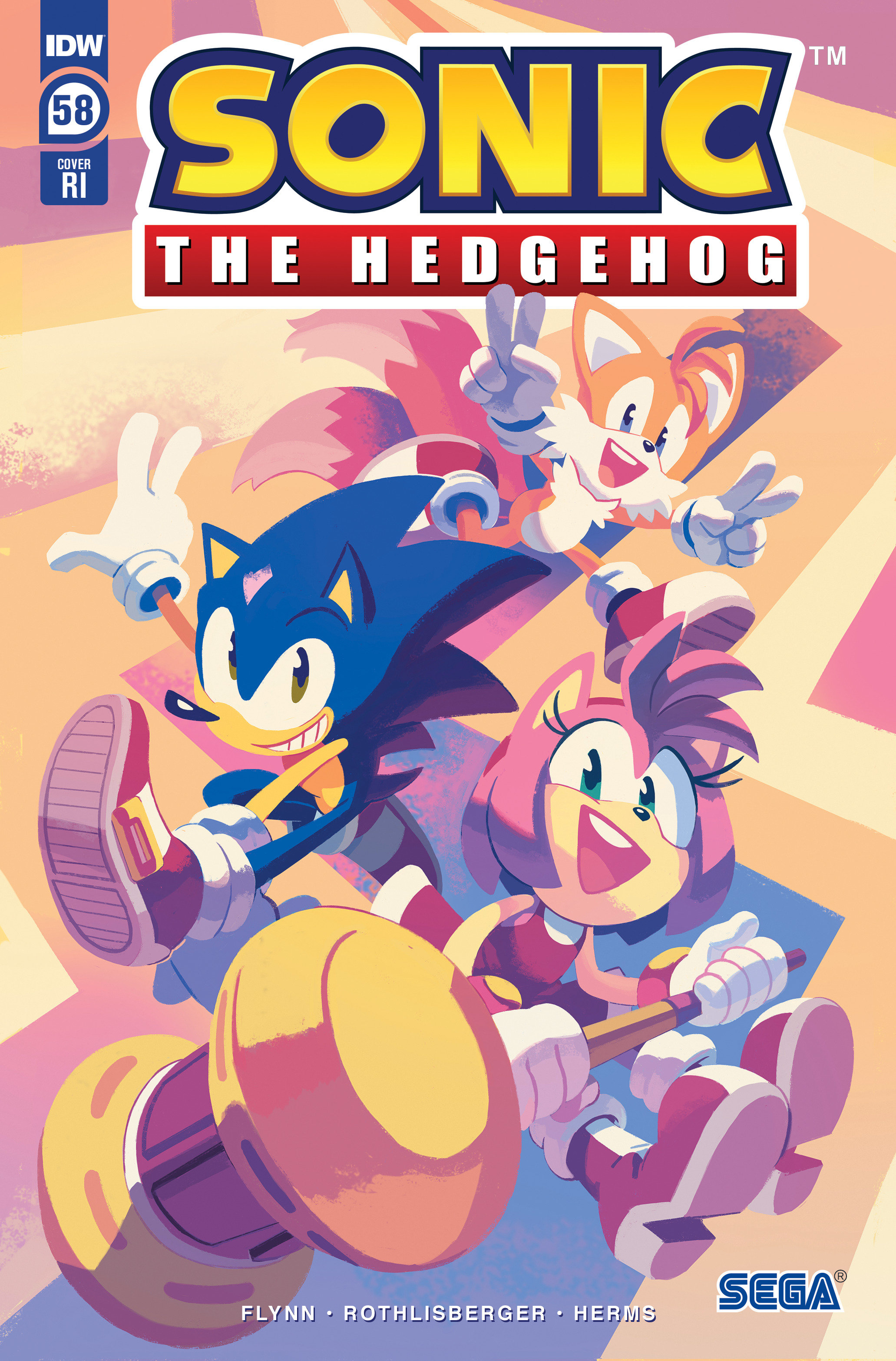 Sonic the Hedgehog #58 Cover C 1 for 10 Incentive Fourdraine