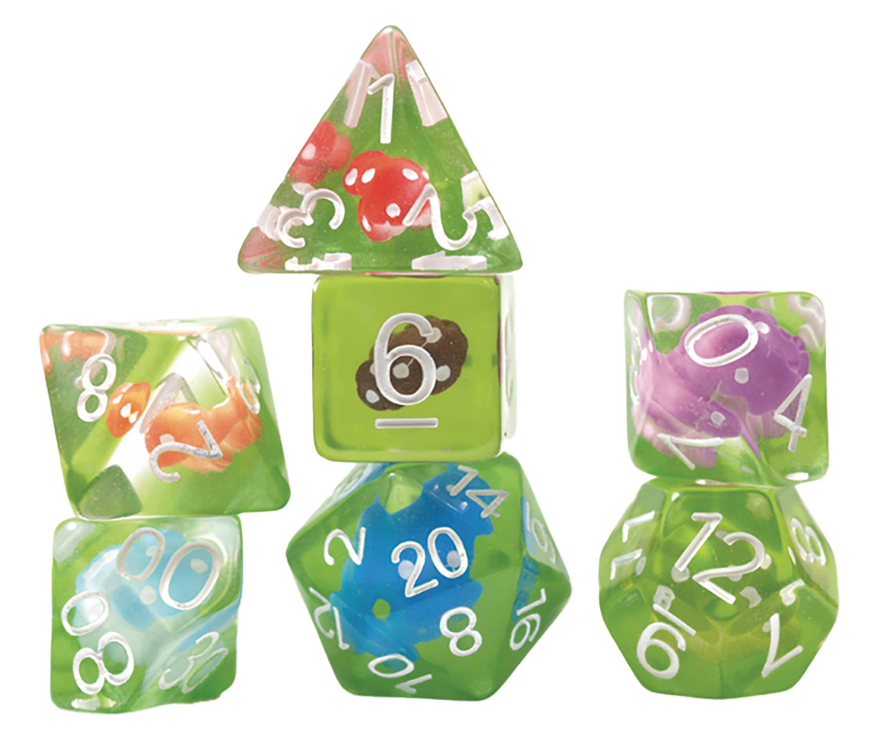 Rpg Dice Set 7 Power Mushroom