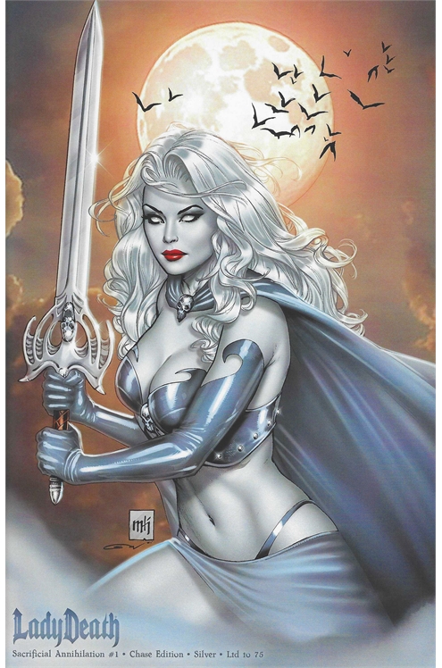 Lady Death Sacrificial Annihilation #1 Chase Edition Silver Limited To 75