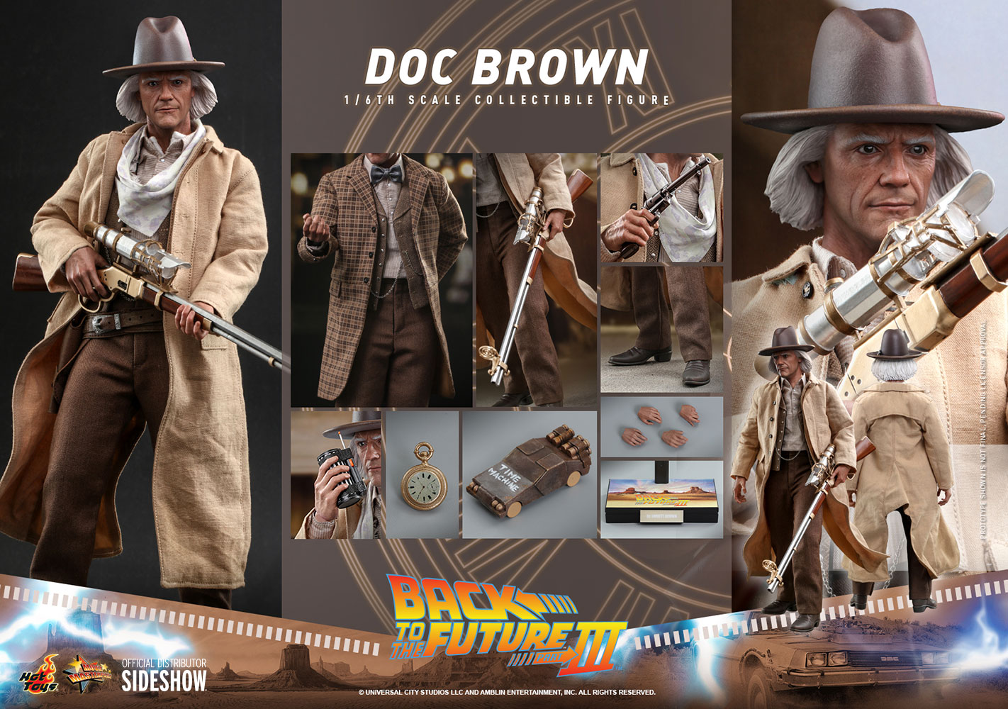 Doc Brown - Back To The Future Part III Sixth Scale Figure by Hot Toys