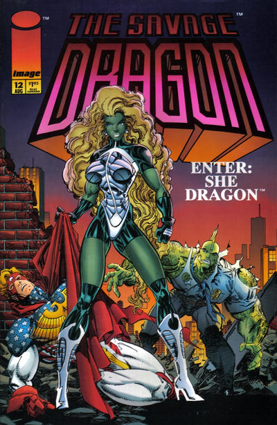 Savage Dragon #12 [Direct]-Very Fine (7.5 – 9) 1st Full Appearance of She-Dragon