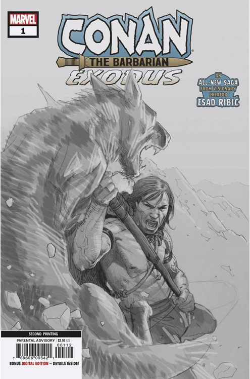 Conan the Barbarian Exodus #1 2nd Printing Ribic Variant
