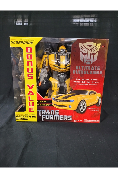 Transformers 2007 Bumblebee Ultimate Version W/Bonus Figures Cib Pre-Owned