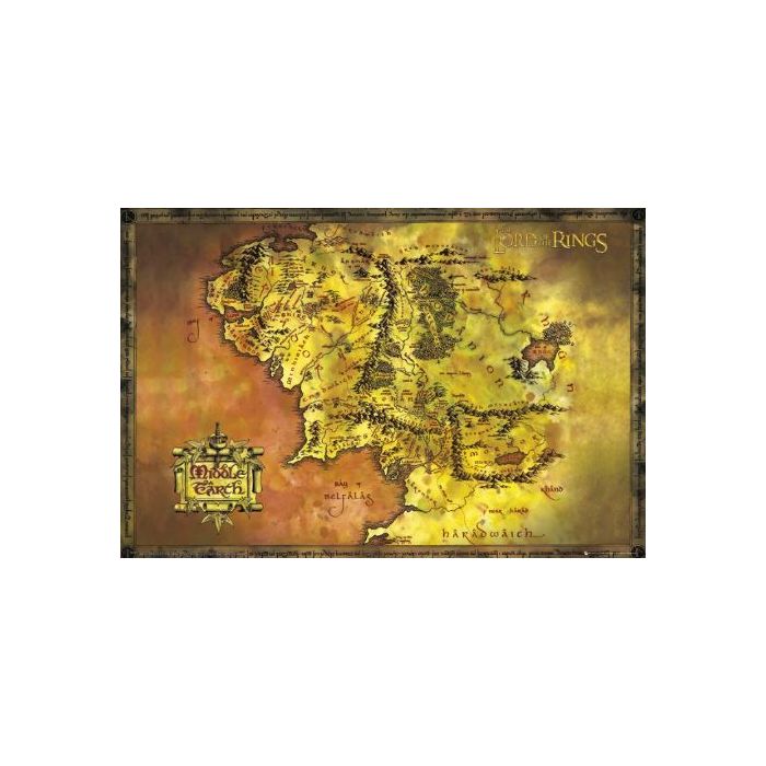Lord of the Rings Middle Earth Map