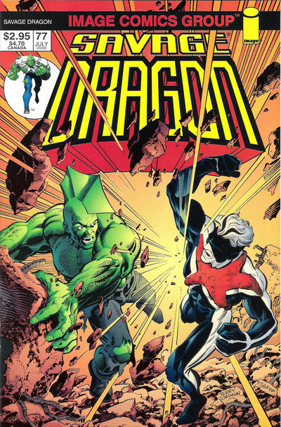 Savage Dragon #77 [Ordway Cover]-Very Fine (7.5 – 9) Guest-Starring Wildstar.