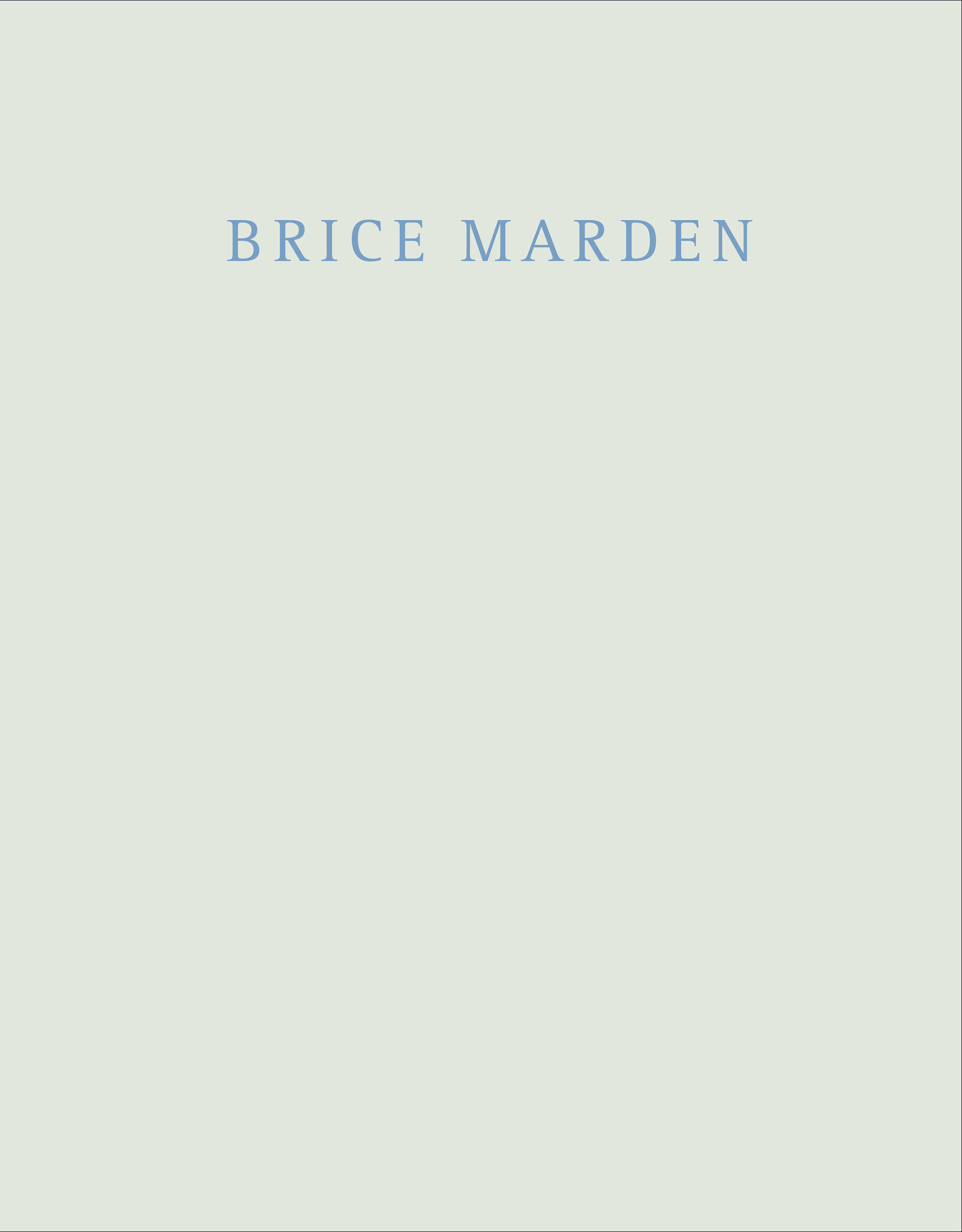 Brice Marden: Marbles And Drawings (Hardcover Book)
