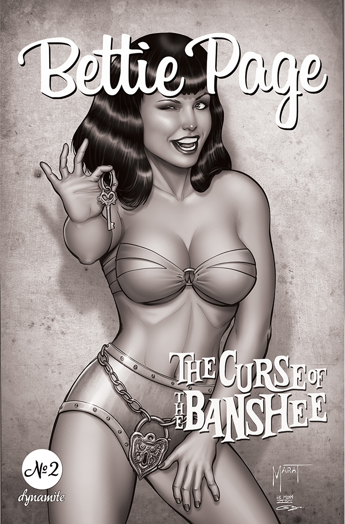 Bettie Page & Curse of the Banshee #2 Cover J 1 for 30 Incentive Mychaels Black & White