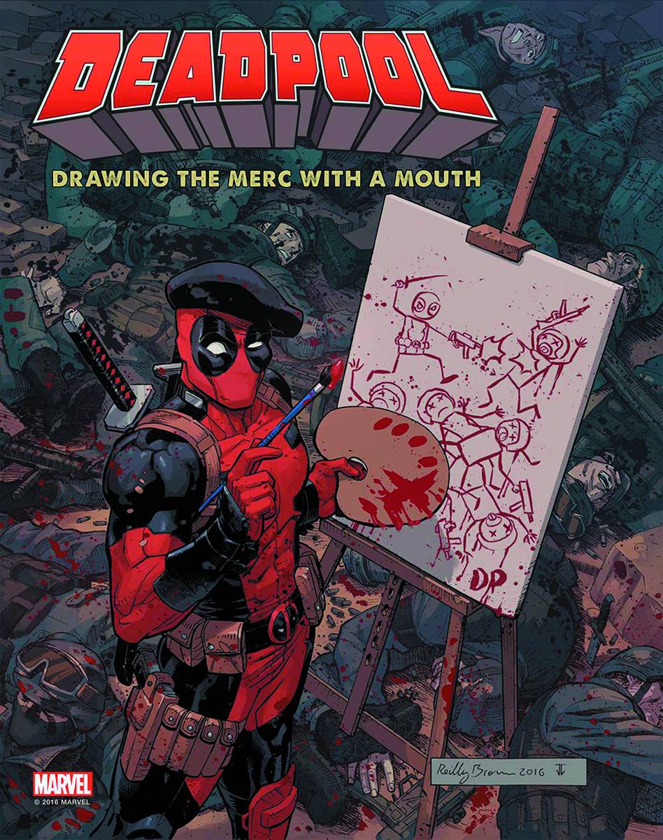 Deadpool Drawing Merc With / Mouth 3 Decades Marvel Art