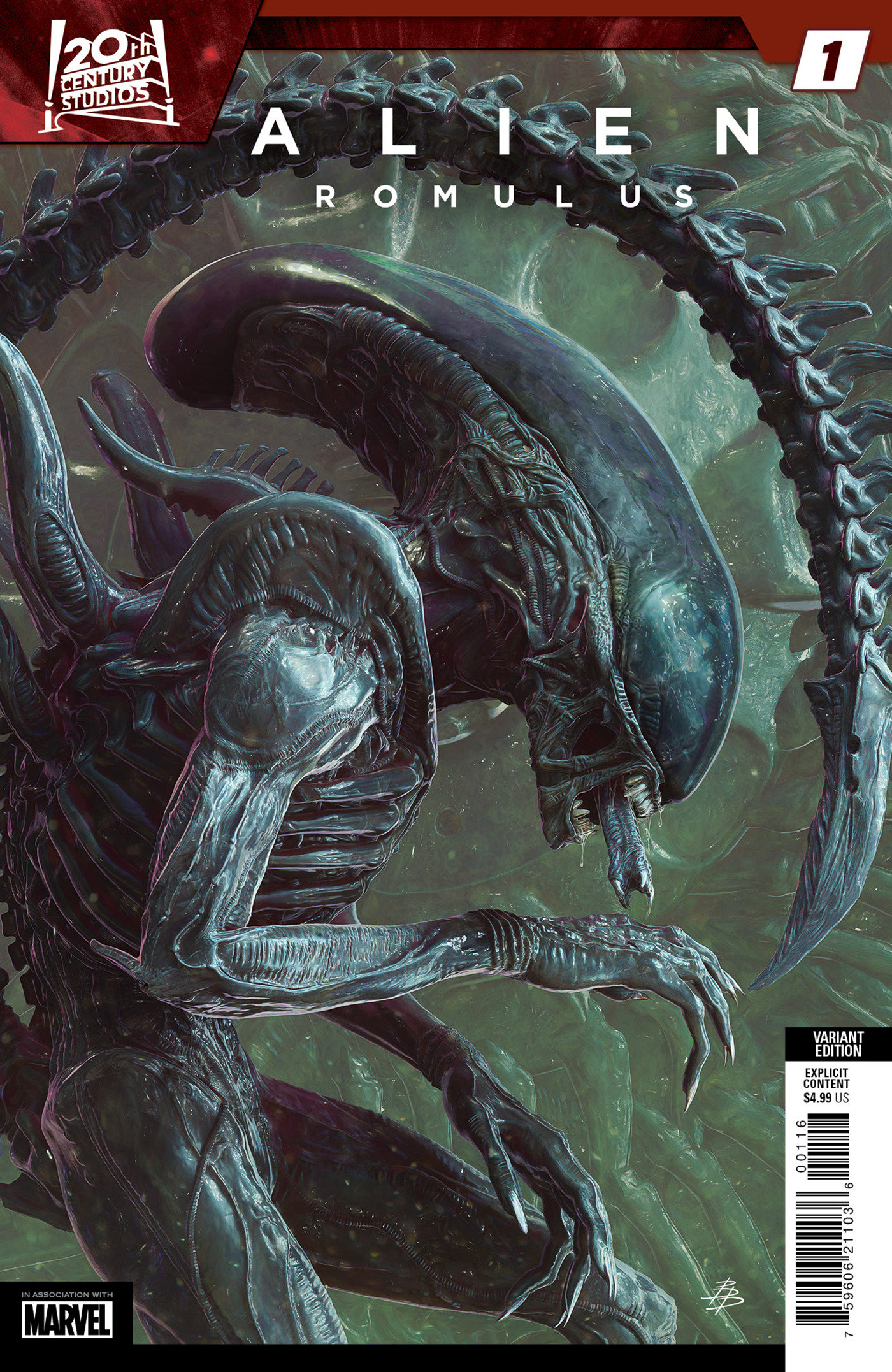 Alien: Romulus #1 Bjorn Barends Variant 1 for 25 Incentive