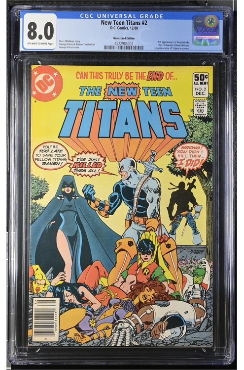 New Teen Titans #2 [Newsstand] Cgc 8.0