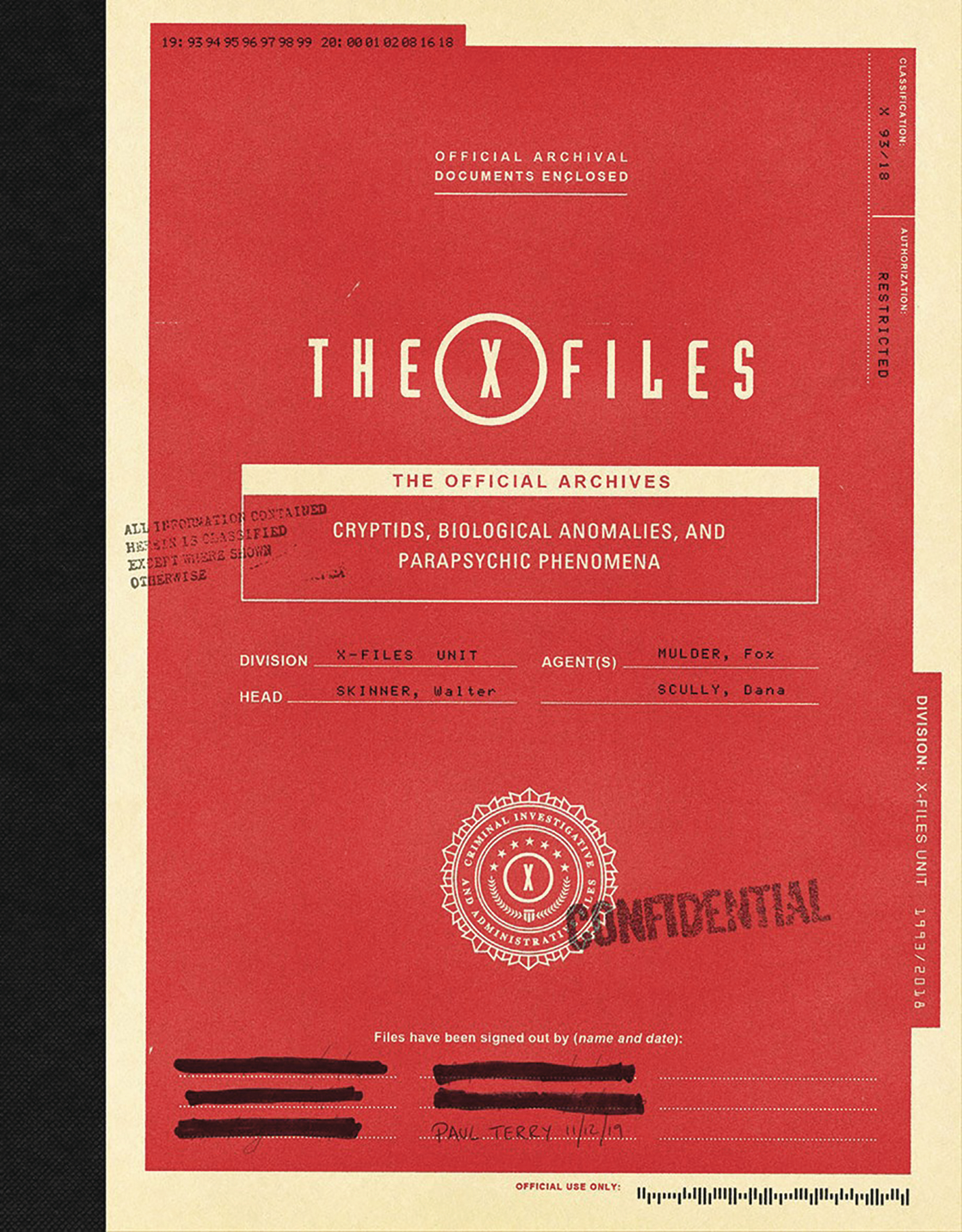 X-Files Official Archives Cryptids Anomalies & Phenomena Hardcover