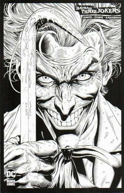 Batman: Three Jokers #1 [Jason Fabok Black And White Joker Crowbar Variant Cover-Near Mint (9.2 - 9.