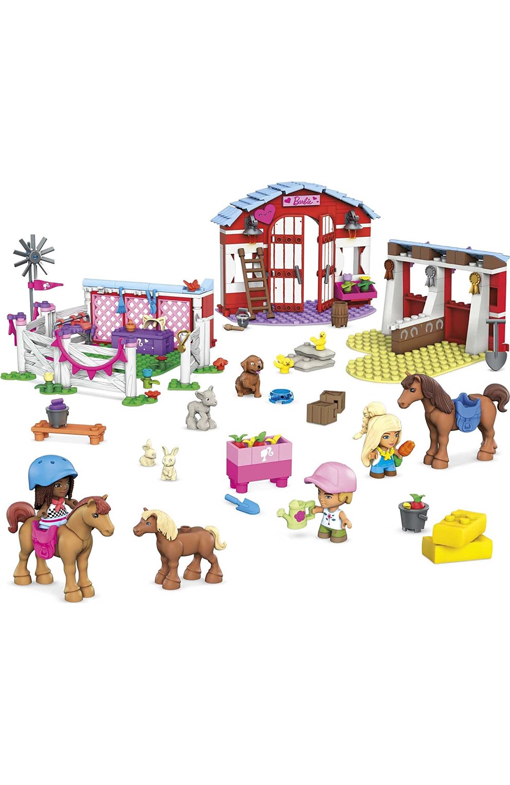 Mega Barbie Horse Stables Building Set With 304 Bricks And Special Pieces