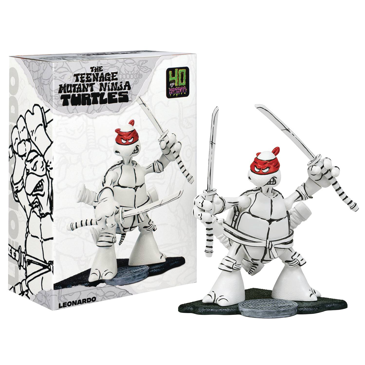 Teenage Mutant Ninja Turtles Black & White Original Sketch Leonardo Px Action Figure