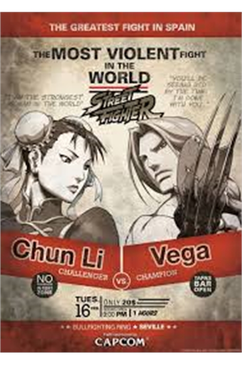 Street Fighter Limited Edition Chun Li Vs Vega A3 Art Print