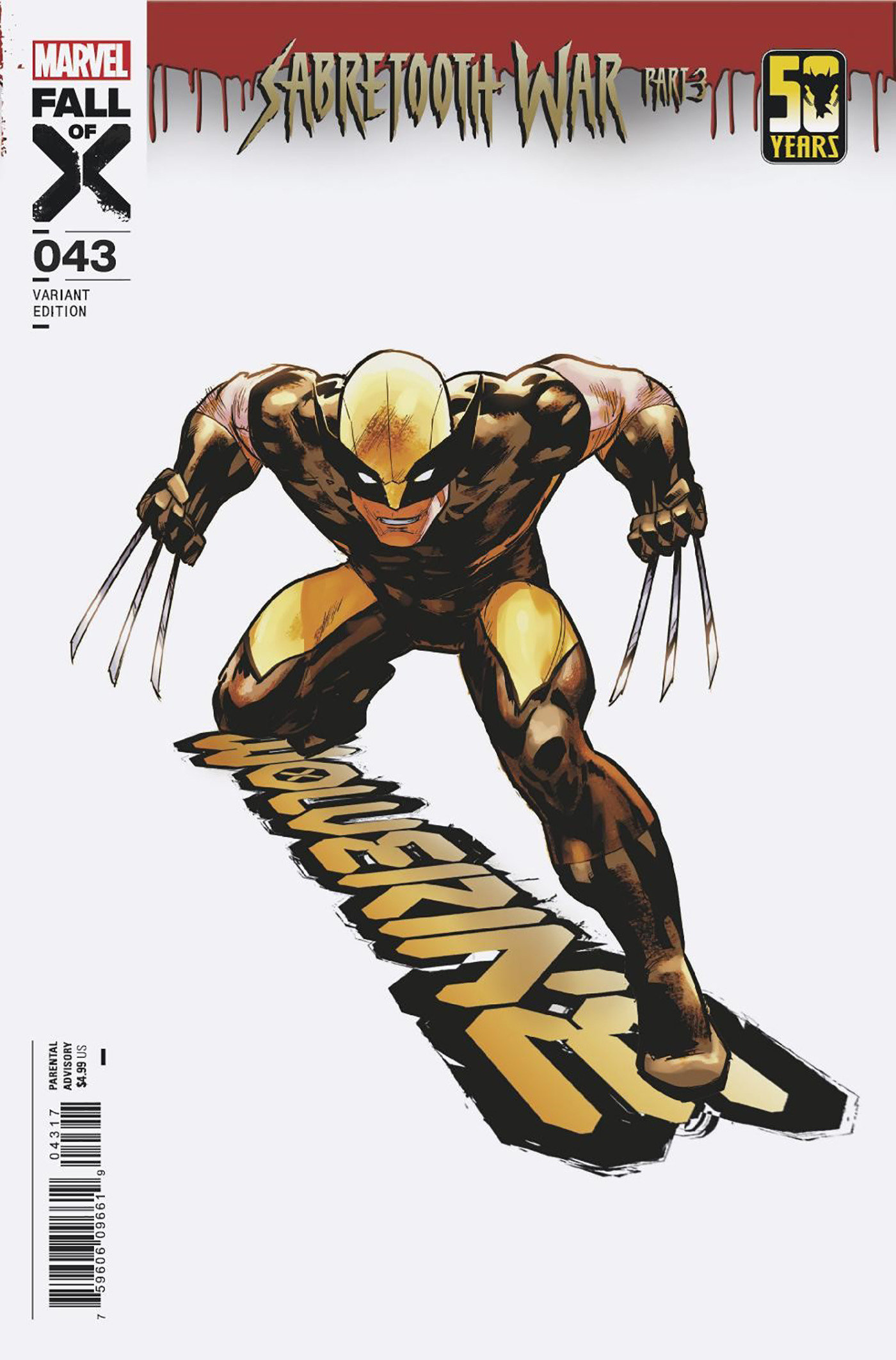 Wolverine #43 Jan Bazaldua Variant 1 for 25 Incentive