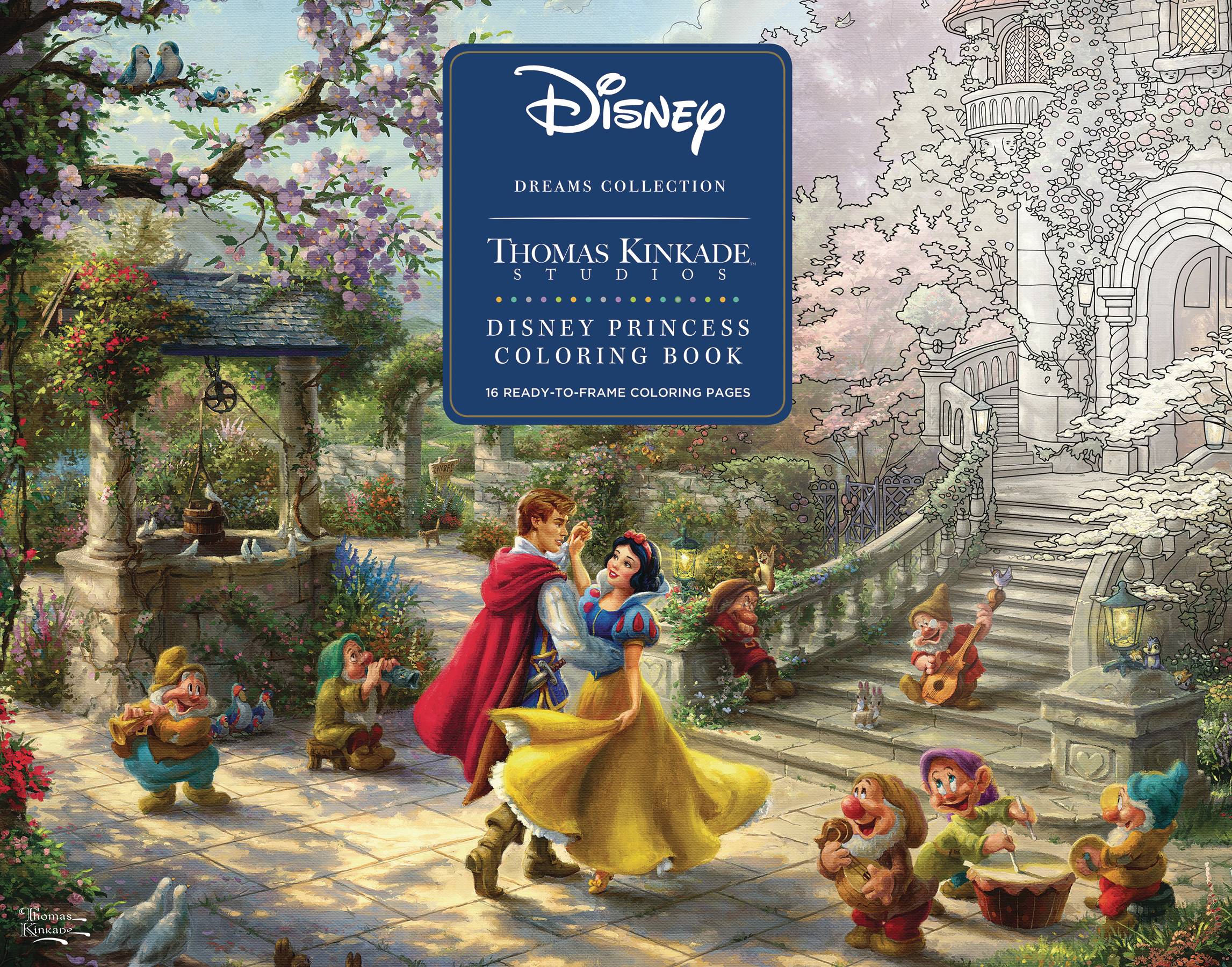 Disney Dreams Collected Thomas Kinkade Studios Coloring Book Soft Cover