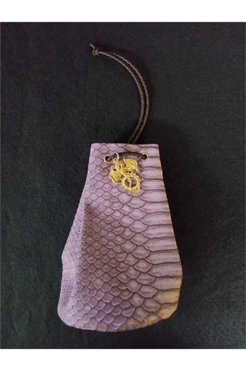 Medium Dragonhide Drawstring Dice Bag (Purple)