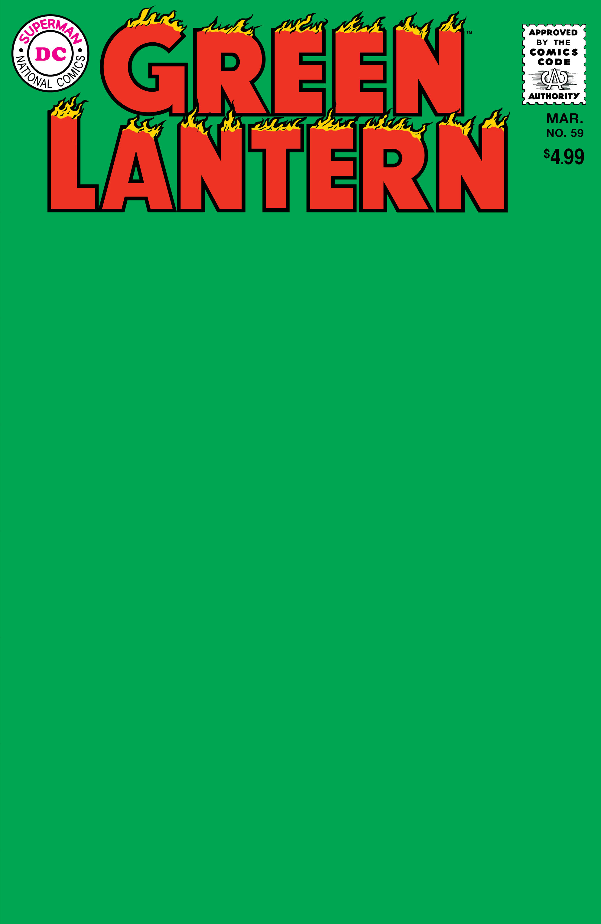 Green Lantern #59 Facsimile Edition Cover C Blank Variant