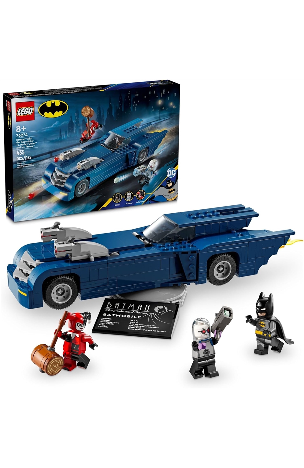 76274 Batman With The Batmobile Vs. Harley Quinn Adn Mr. Freeze