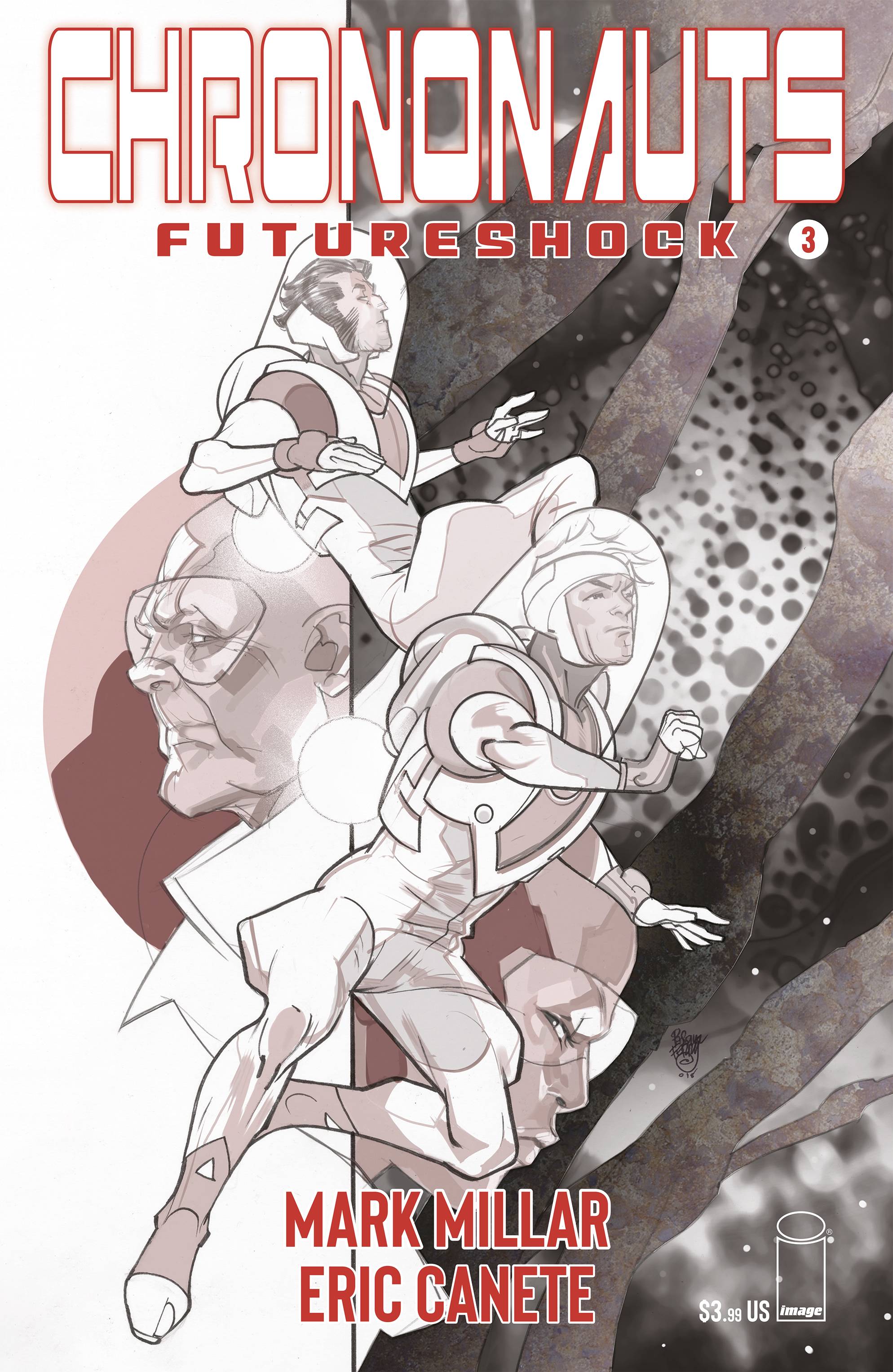 Chrononauts Futureshock #3 Cover B Black & White Ferry (Mature) (Of 4)