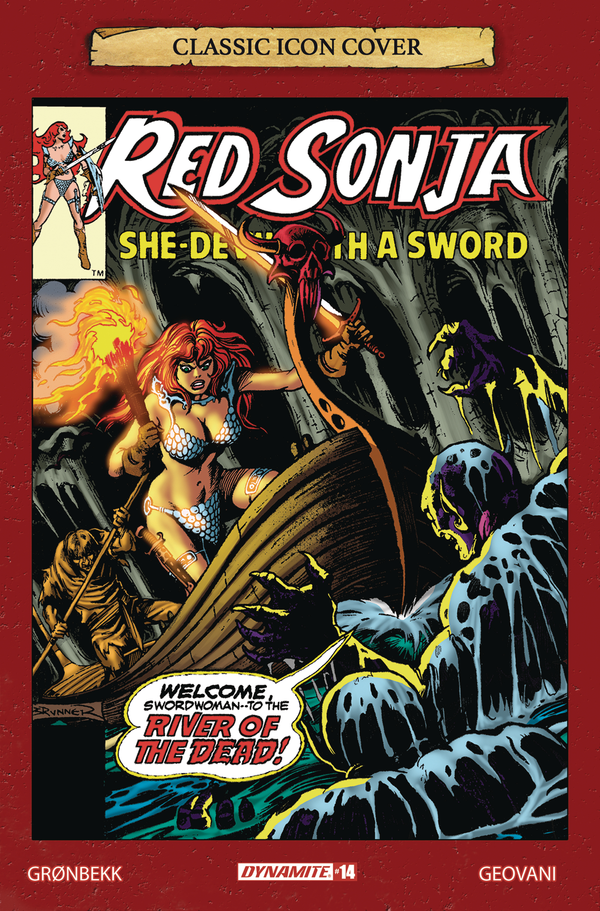 Red Sonja 2023 #14 Cover G 1 for 10 Incentive Brunner Icon