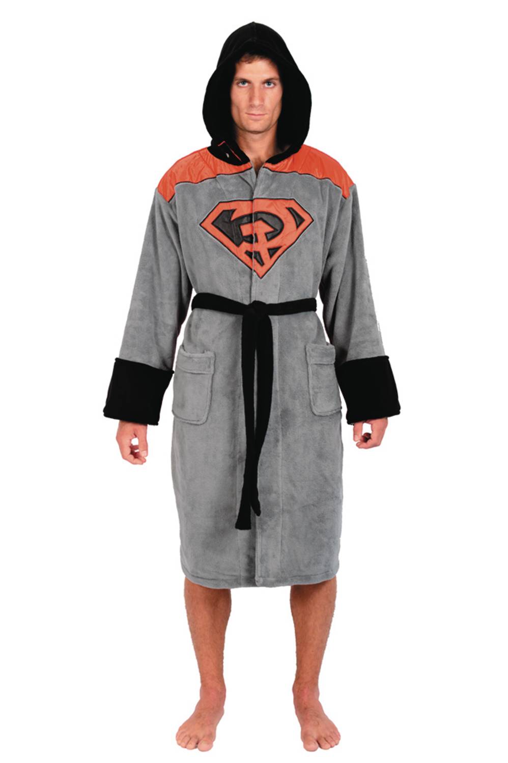 DC Superman Red Son Hooded Fleece Robe