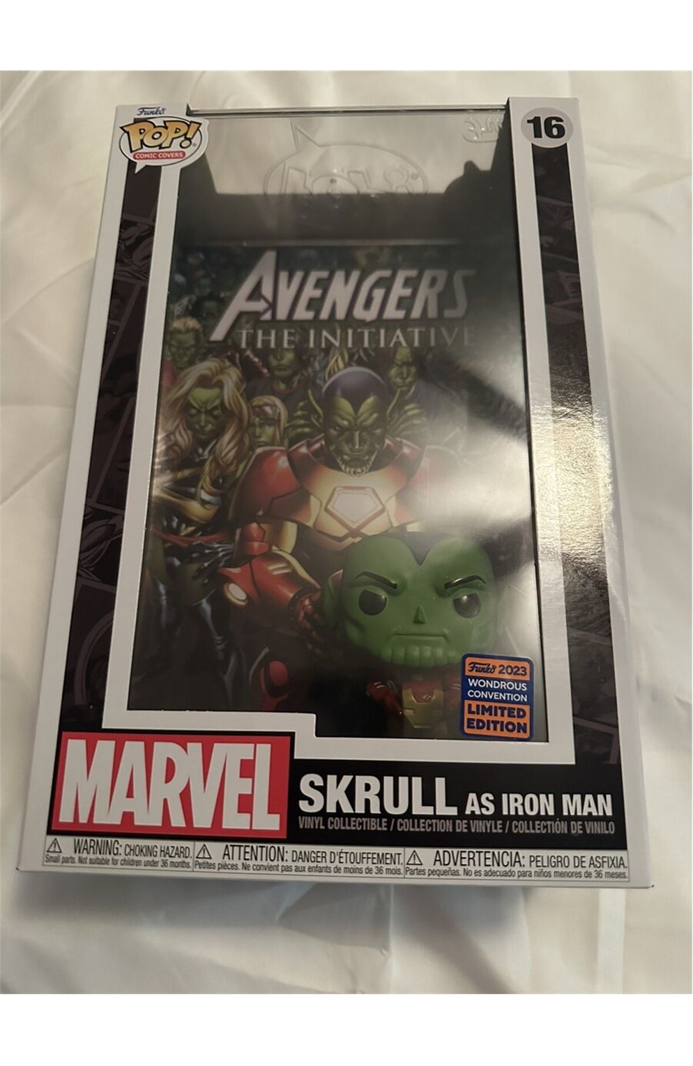 Funko Pop! Comic Book Cover With Case: Marvel - Skrull As Iron Man Wonderous Convention Exclusive 