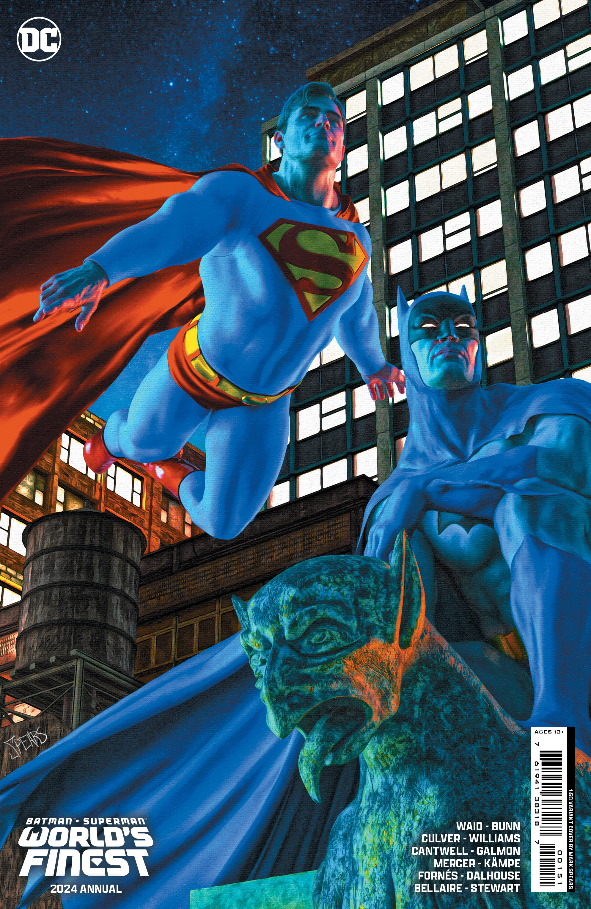 Batman Superman World's Finest 2024 Annual #1 (One Shot) Cover E 1 for 50 Incentive Mark Spears Card Stock Vari