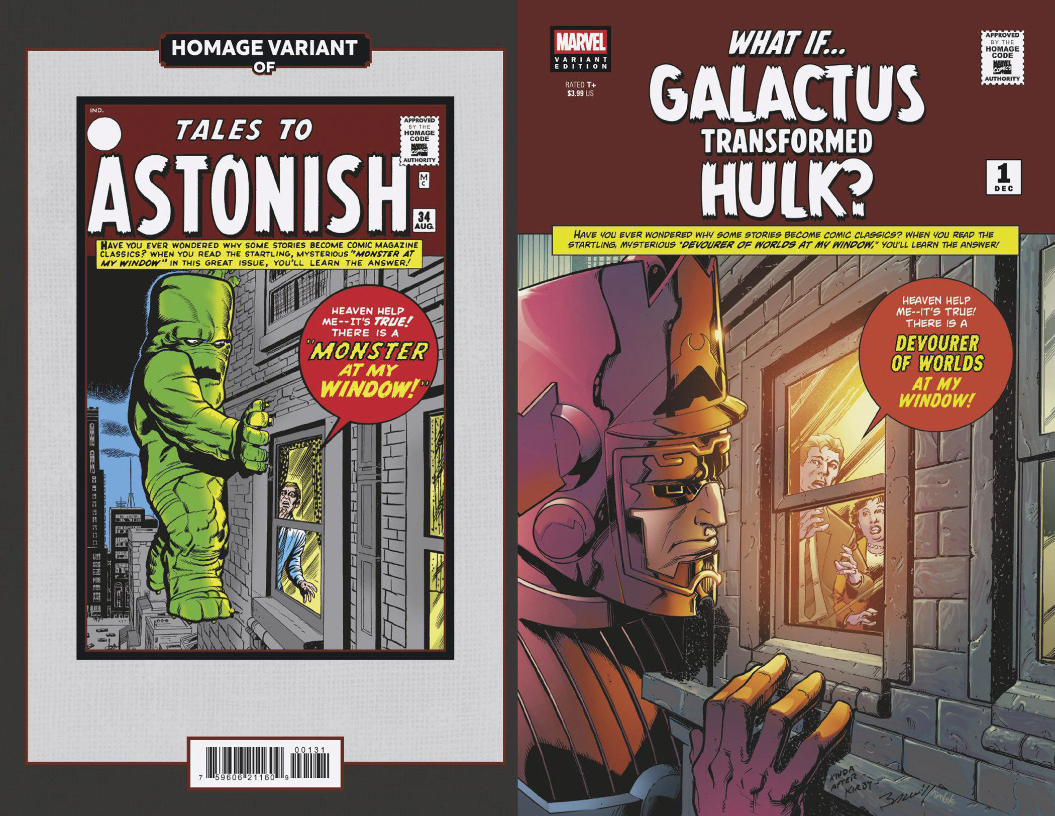 What If...? Galactus Galactus Transformed Hulk? #1 Mark Bagley Sci-Fi Homage Variant