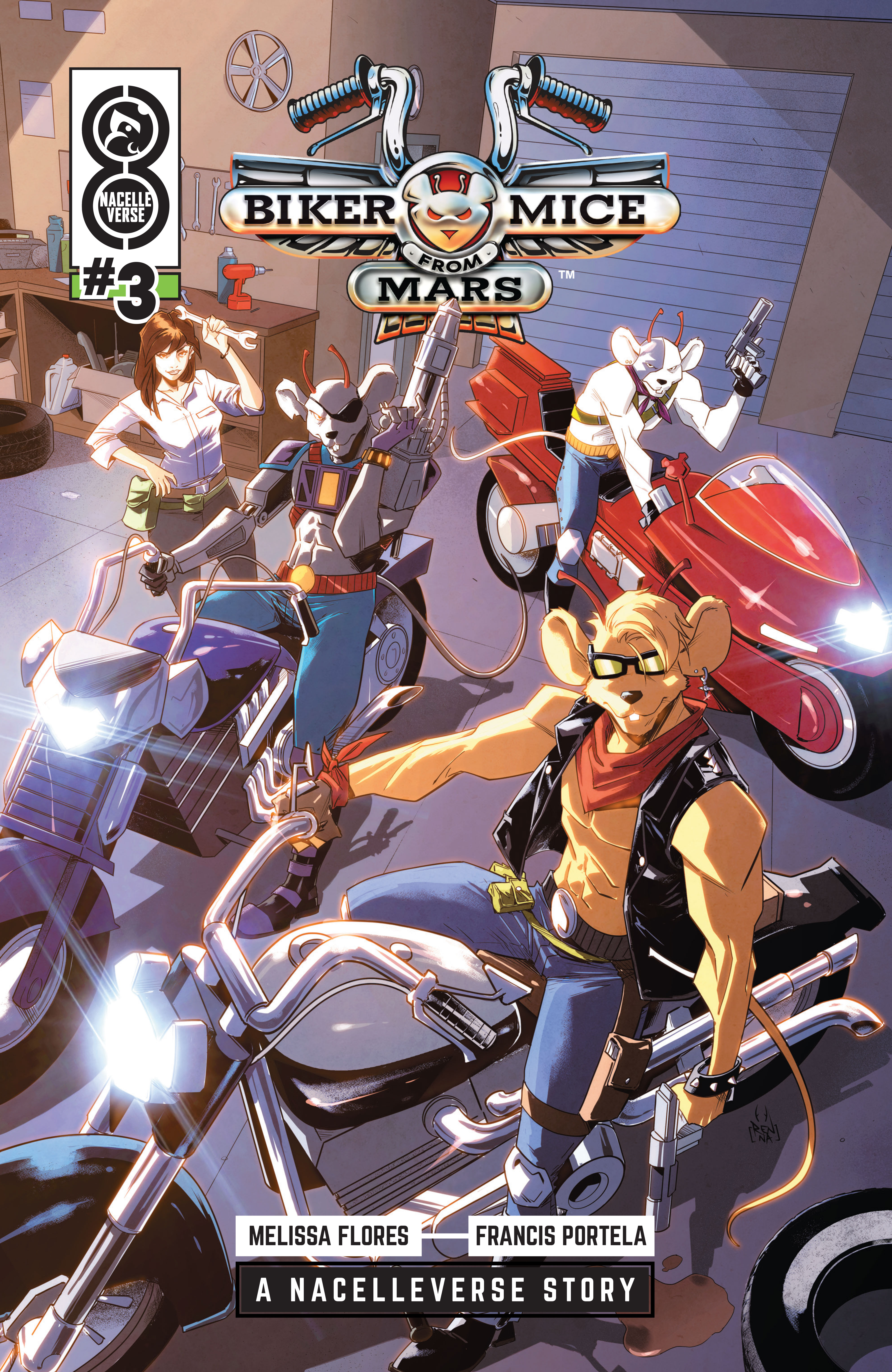 Biker Mice from Mars #3 Cover B Marco Renna & Andrew Dalhouse Variant (Of 3)