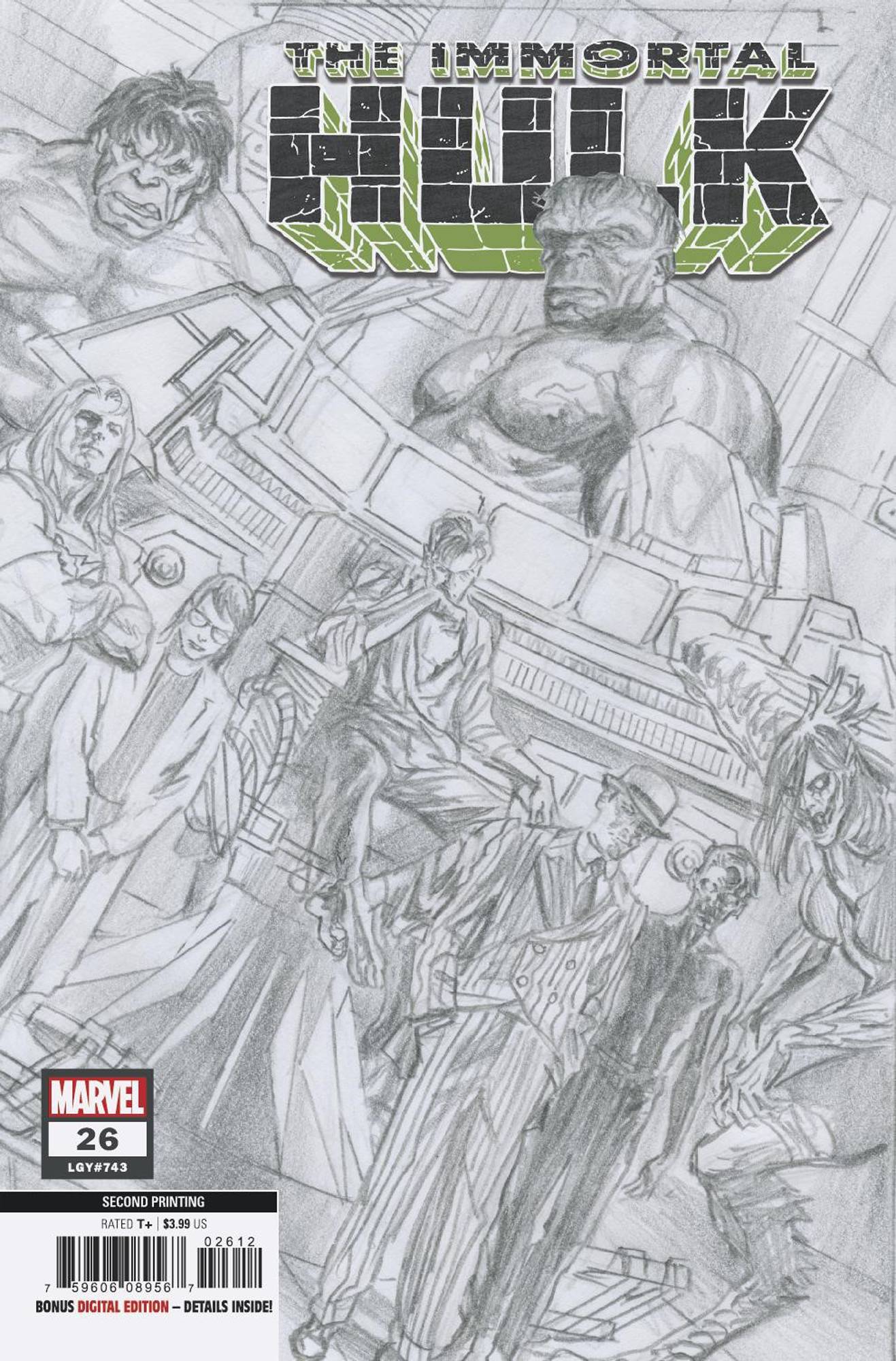 Immortal Hulk #26 2nd Printing Alex Ross Variant (2018)