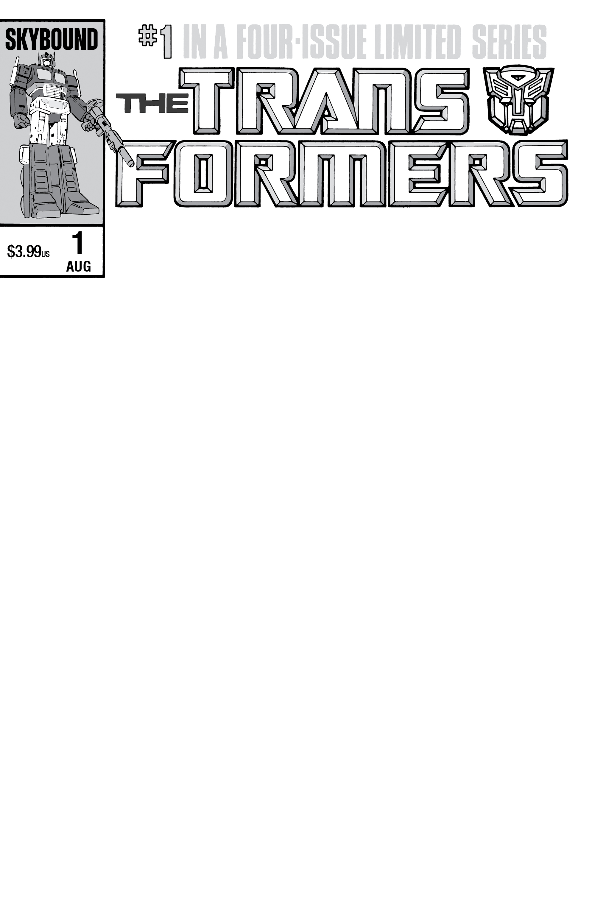 Transformers #1 40th Anniversary Edition (One Shot) Cover C Blank Sketch Variant