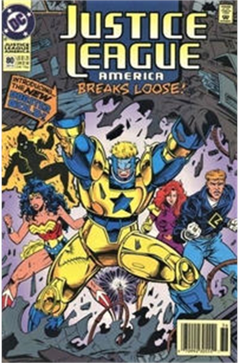 Justice League America #80 [Newsstand]-Fine (5.5 – 7) (1989)