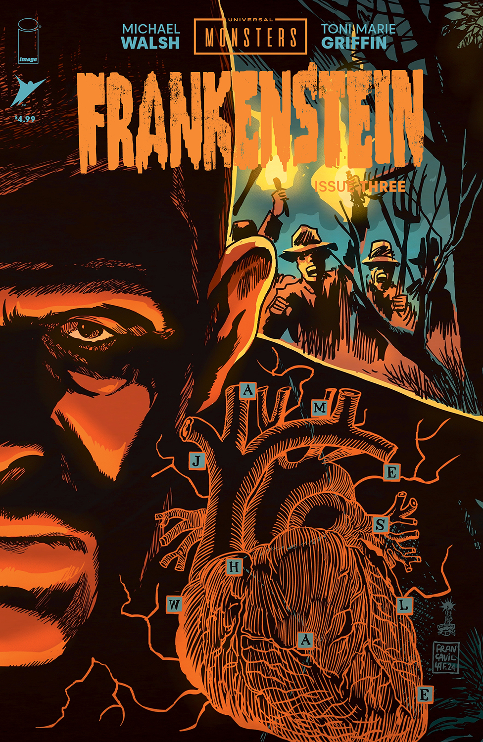 Universal Monsters Frankenstein #3 Cover C 1 for 10 Incentive Francesco Francavilla Connecting Variant (Of 4)