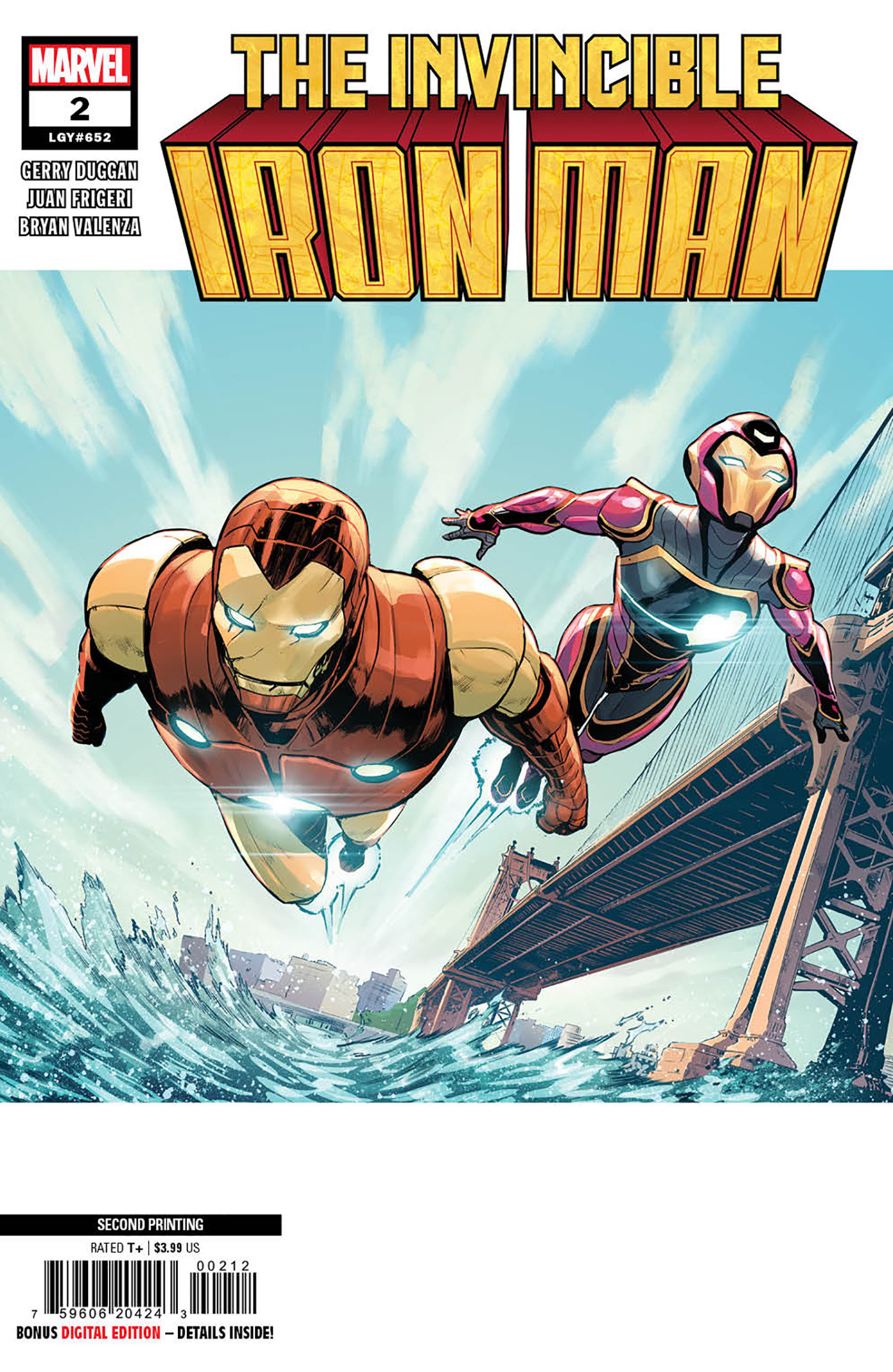 Invincible Iron Man #2 2nd Printing Juan Frigeri Variant (2022)