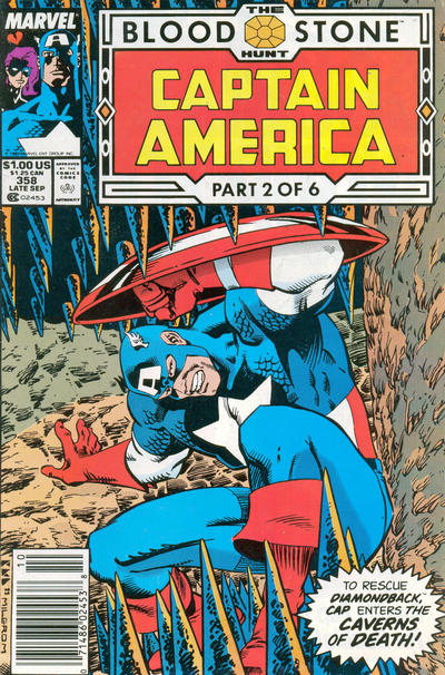 Captain America #358 [Newsstand]-Fine (5.5 – 7)