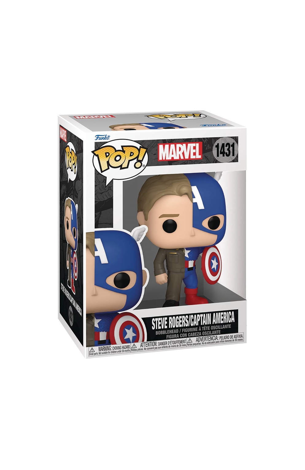 Marvel Comics Split Steve Rogers/Captain America Funko Pop! Vinyl Figure #1431