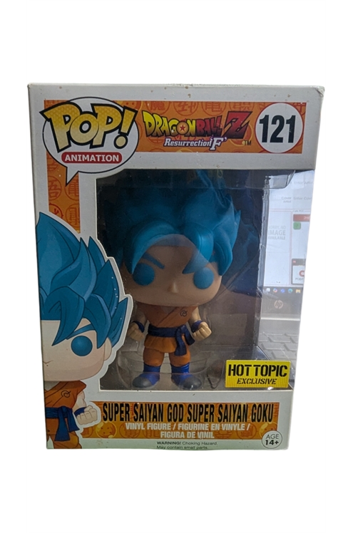 Funko Pop 121 Super Saiyan God Super Saiyan Goku Hot Topic Exclusive Pre-Owned