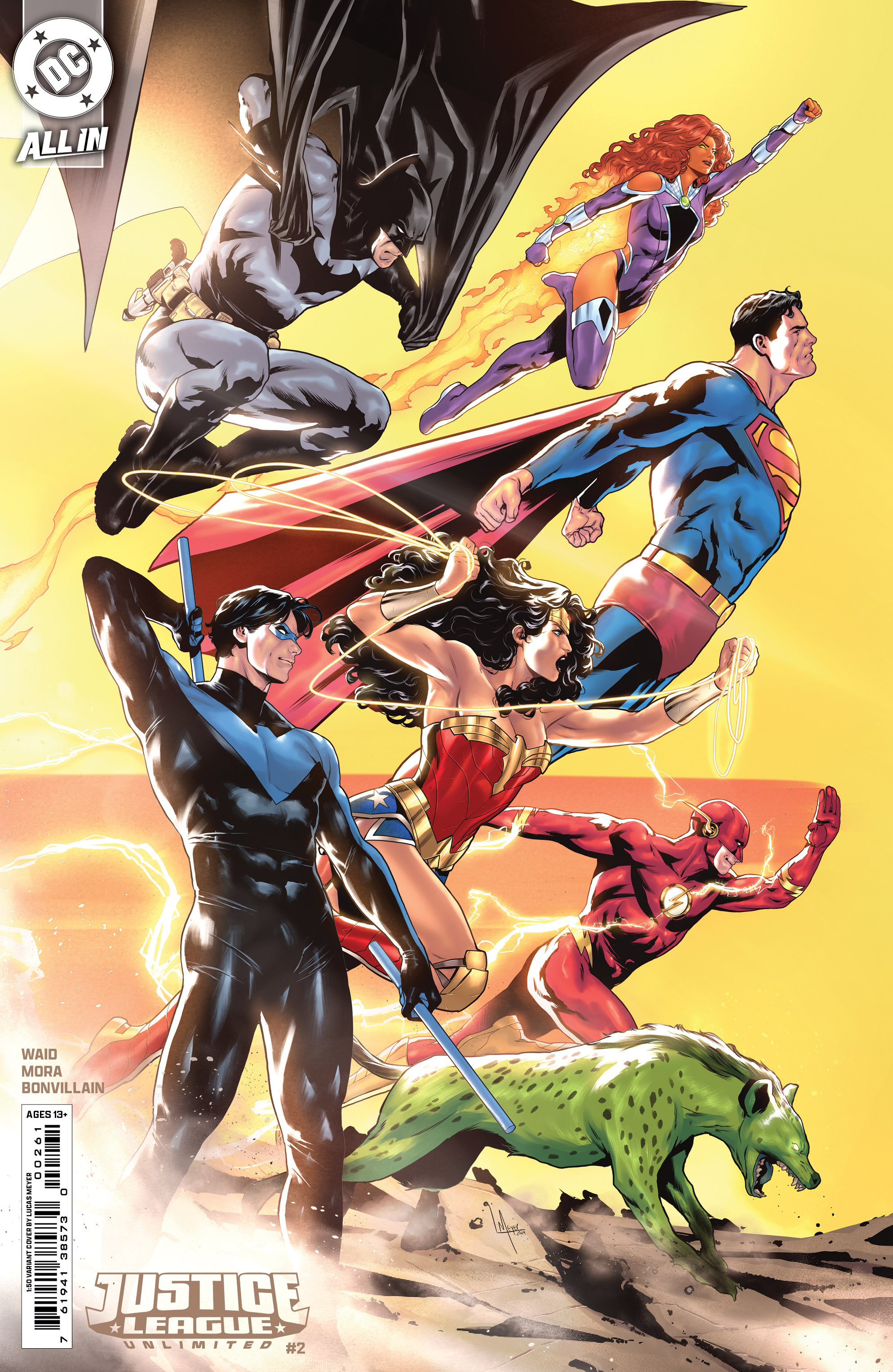 Justice League Unlimited #2 Cover H 1 for 50 Incentive Lucas Meyer Card Stock Variant