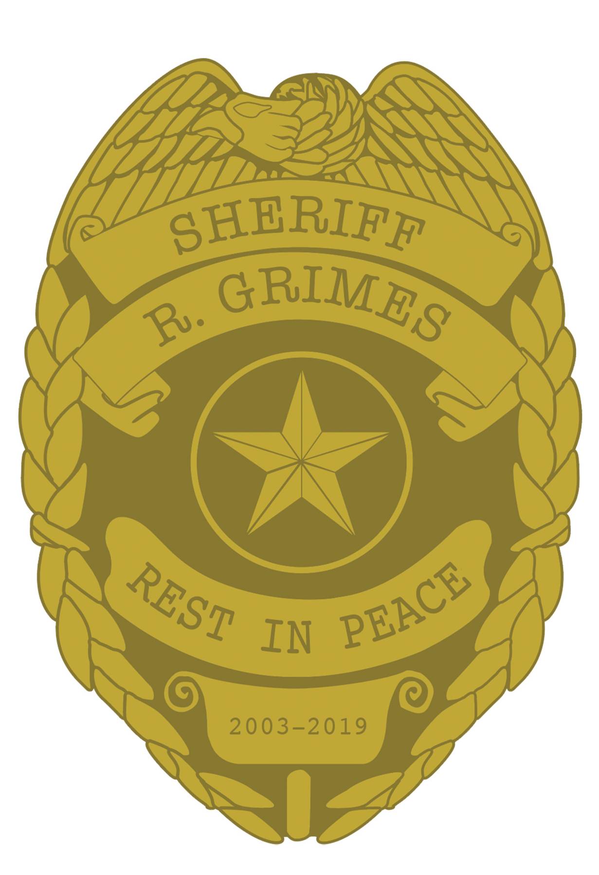 Walking Dead Rick Sheriff Badge Pin