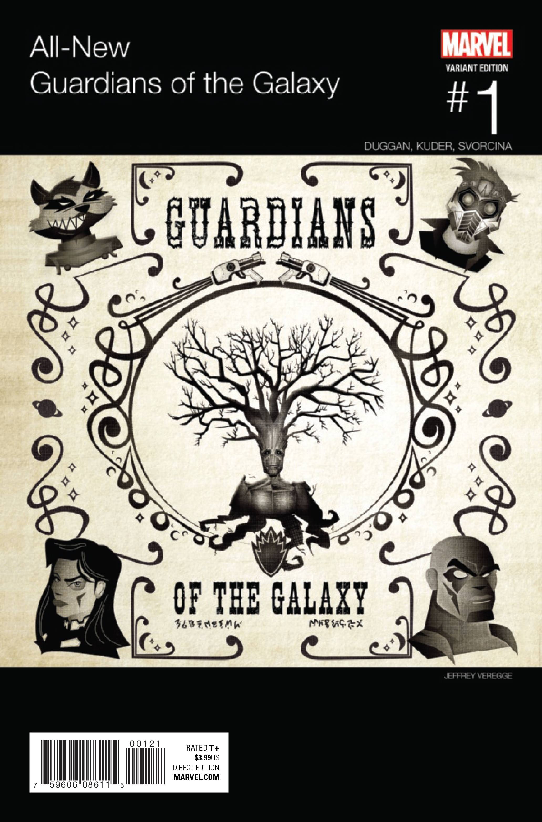 All New Guardians of Galaxy #1 Veregge Hip Hop Variant (2017)