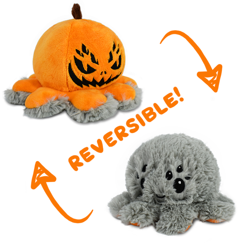 Reversible Spider Plush: Grey & Orange