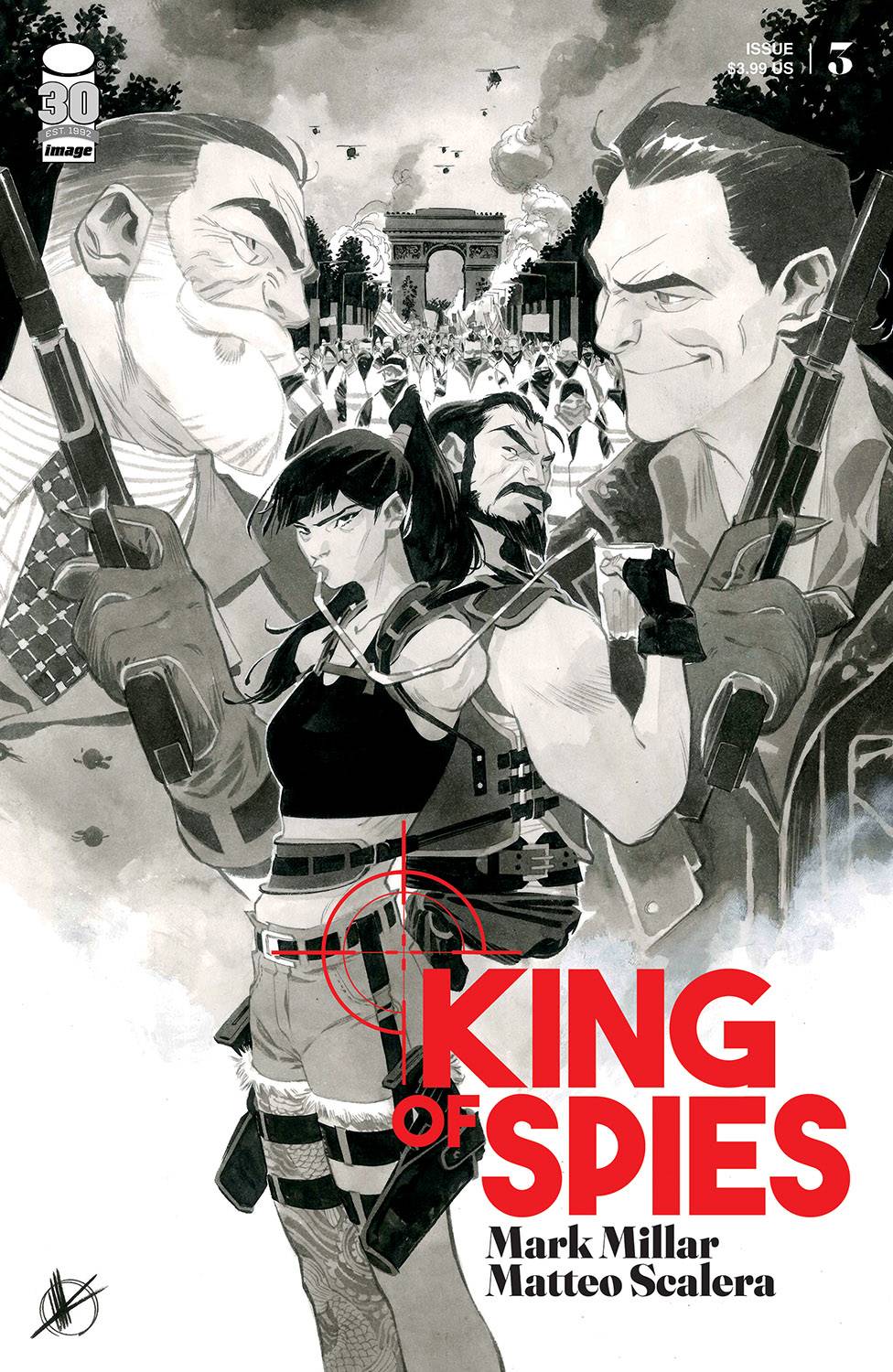 King of Spies #3 Cover B Scalera Black & White (Mature) (Of 4)
