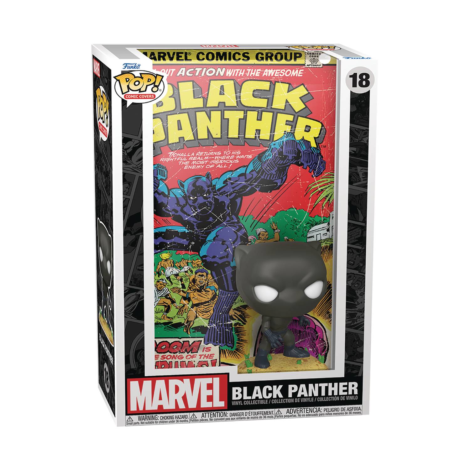 Pop Comic Cover Marvel Black Panther Vinyl Figure 