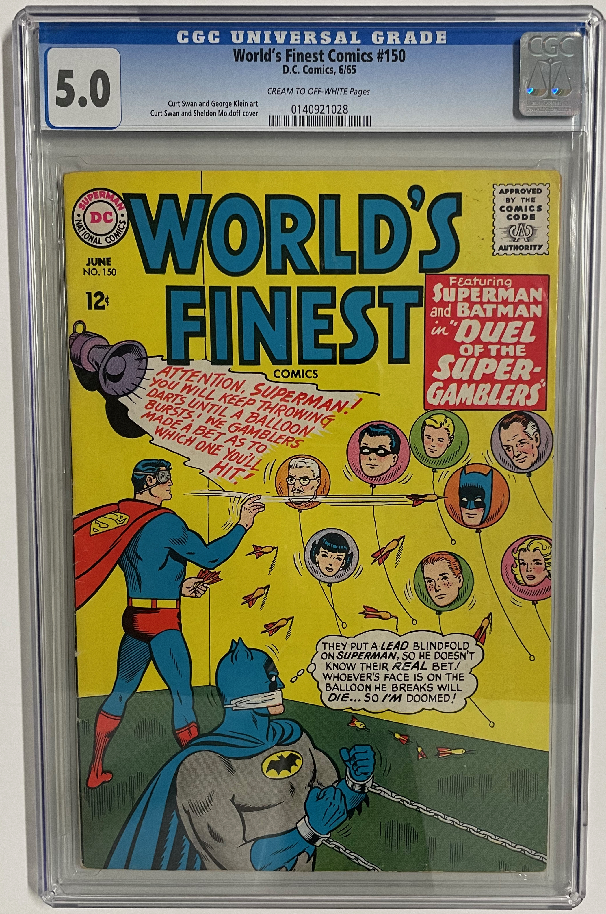 World's Finest Comics #150 Cgc 5.0