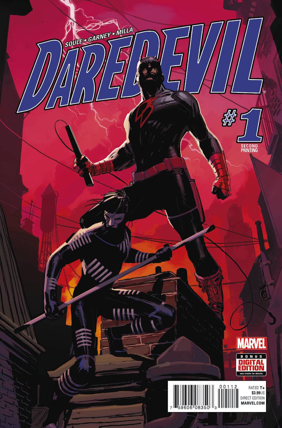 Daredevil #1 Garney 2nd Printing Variant (2016)