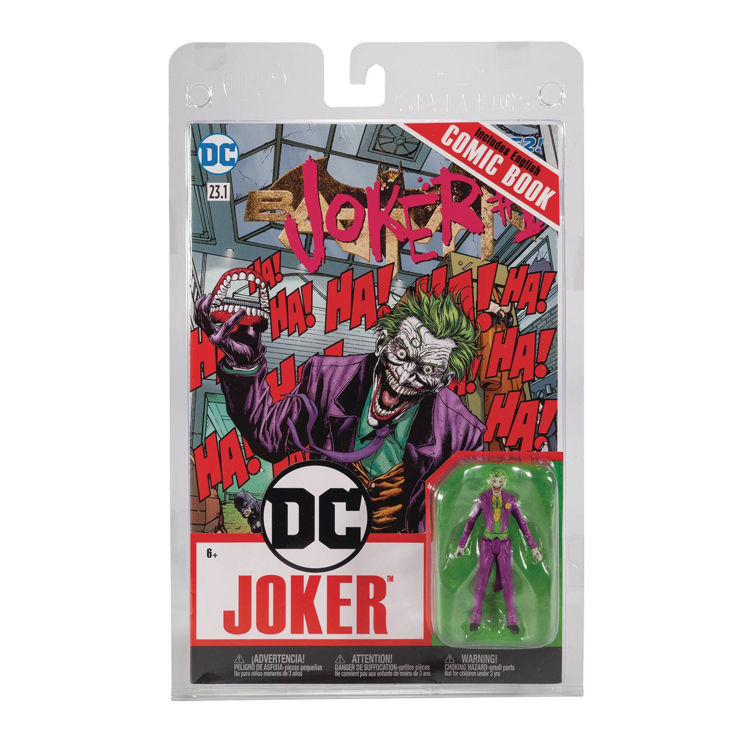 DC Direct Wave 2 Rebirth Joker 3-inch Action Figure with Comic Case